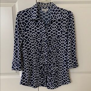 Dressbarn 3/4 Sleeve Button Down Shirt